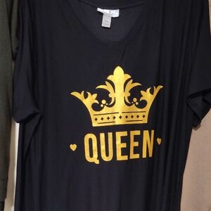 Just Be Black and Gold Crown Pajama Gown